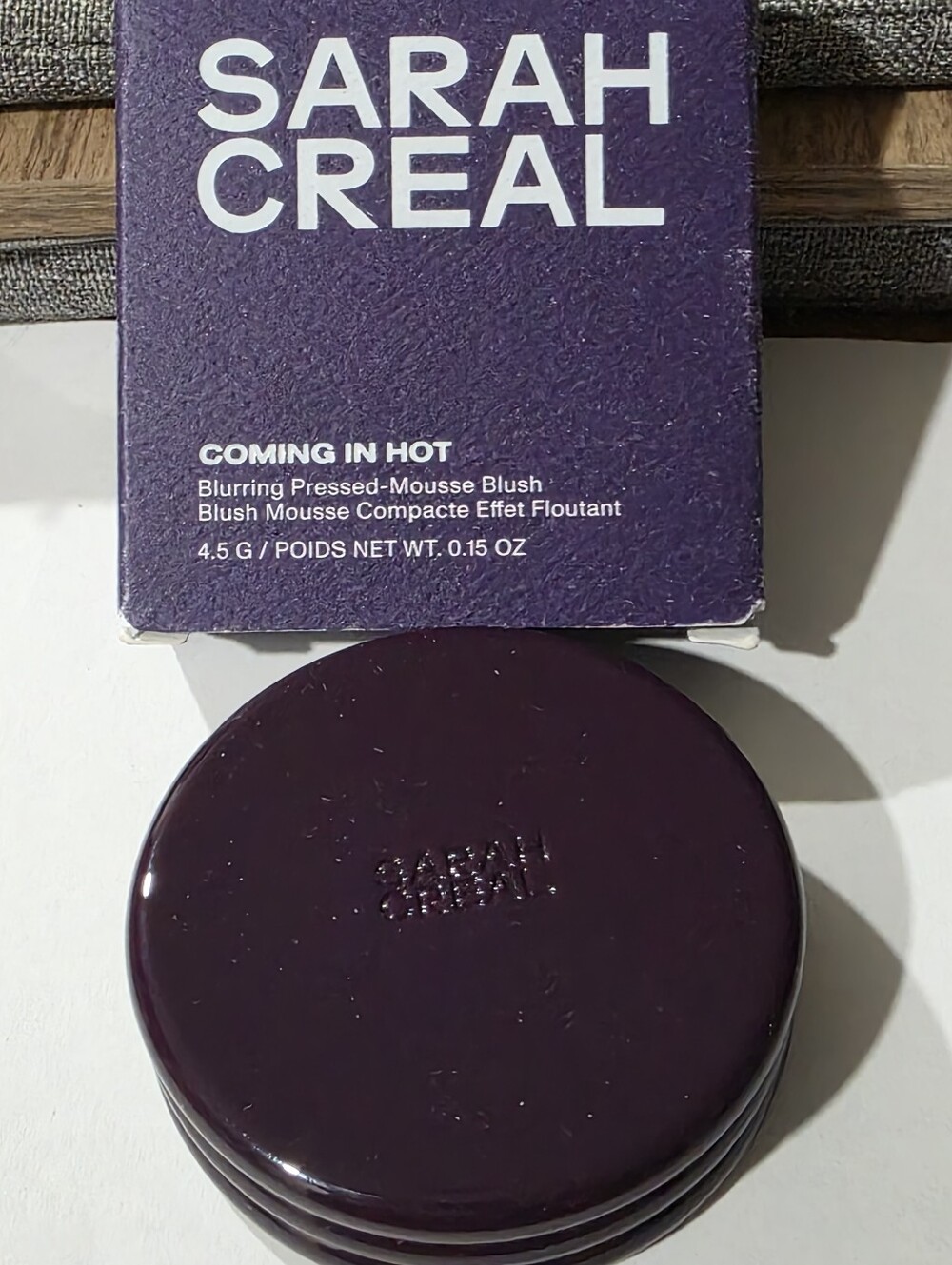 Sarah Creal Blush Coming In Hot Blurring Pressed-Mousse Blush Total Eclipse.